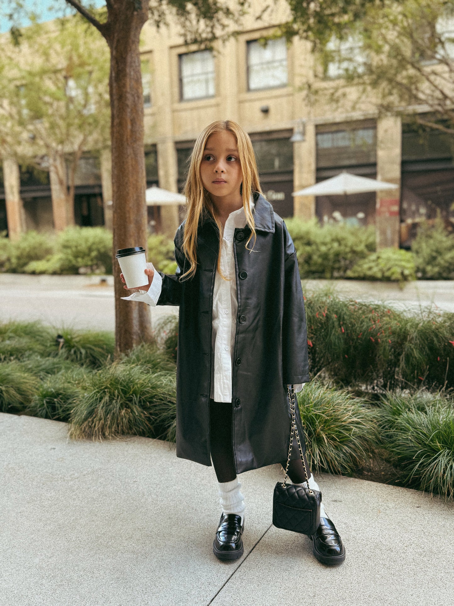 Tina Leather Trench coat