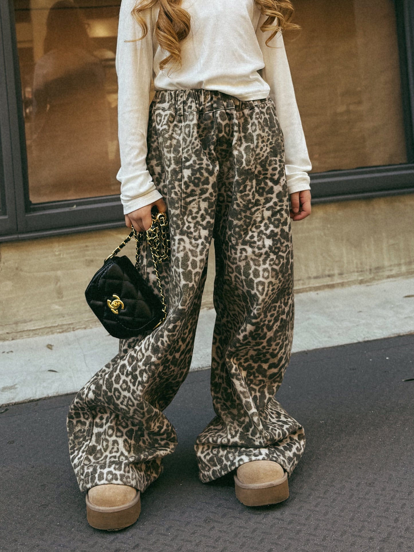 Cool girl leopard pants