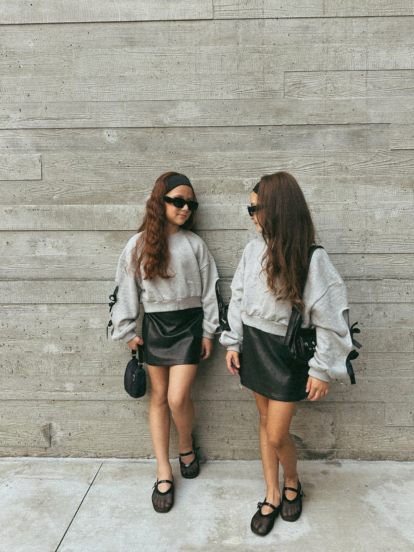 Faux leather skort